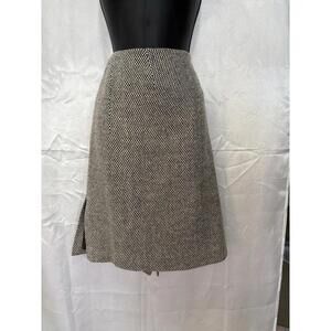 Anne Klein Brown/Cream Twill Skirt w/lining